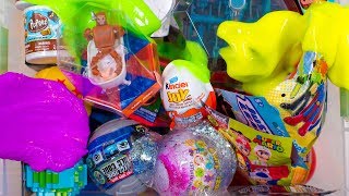 HUGE Slime Surprise Toy Opening Gross Toys for Boys Kids Blind Bags & Mystery Eggs Kinder Playtime