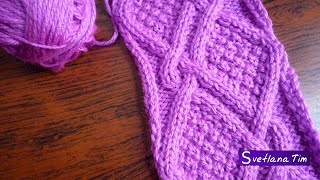 УЗОР с РОМБАМИ. АРАНЫ СПИЦАМИ. Вязание спицами  # 68 Patterns knitting