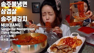 송주불냉면 삼겹살 송주불김치 먹방 mukbang spicy noodleビビン冷麺 拌冷面 ناينغميون mgain83 Dorothy