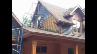 Teinture extérieur de maison | Arborcoat Benjamin Moore | Maibec | Goodfellow