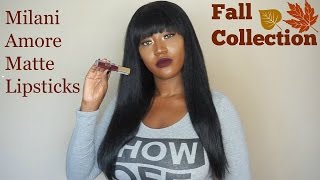 **NEW** MILANI AMORE MATTE LIPSTICK FALL COLLECTION |#ShiaSwatches