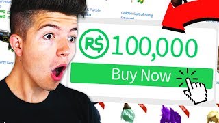 BUYING 100,000 ROBUX IN ROBLOX
