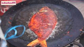 Big Pomfret Fish Fried on Tawa -  Indian street food