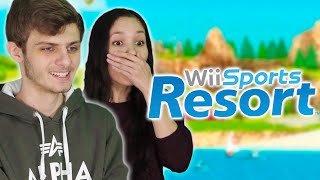 DUNCAN EN ZIJN VRIENDIN SPELEN WII SPORTS RESORT