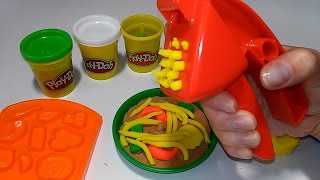Готовим пиццу из Play Doh. Развивающее видео для детей ПлейДо Пицца Play-Doh