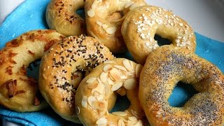 How To Make Easy Bagels | Savory Toppings Homemade Bagels Recipe Video