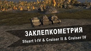 World of Tanks. Заклепкометрия. "Cruiser II", "Cruiser IV" и "Stuart I-IV"