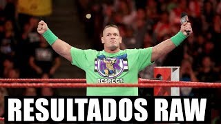 JOHN CENA DESAFIA UNDERTAKER PRA WRESTLEMANIA - RESULTADOS RAW