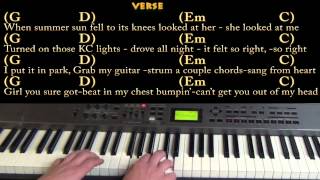 Cruise (FL GA LINE) - Easy Piano Cover Lesson in G with Chords and Lyrics