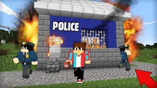 Я ВЗОРВАЛ ПОЛИЦЕЙСКИЙ УЧАСТОК В МАЙНКРАФТ 100% ТРОЛЛИНГ ЛОВУШКА MINECRAFT ВЗРЫВ КОПОВ TNT В МАЙН