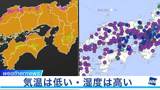 気温は低い・湿度は高い