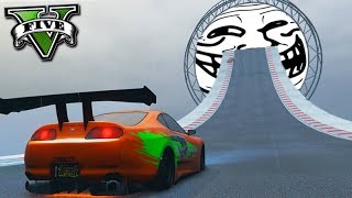 GTA V Online: MEGA RAMPA SUPER TROLL com NOVO CARRO!!! (SUPRA)