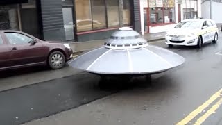 Irish Police Escort Mysterious UFO Down Main Street (Storyful, Crazy)