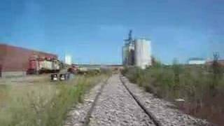 Railroad Motorcar Coming Into Chamberlian South Dakota