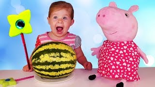 НАБОР ФРУКТОВ СВИНКА ПЕППА, Диана делает Салат Peppa Pig Fruits Set and Magic