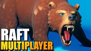 ? ATAK NIEDŹWIEDZIA I NOWA OGROMNA WYSPA! | Raft Multiplayer #7 @Admiros @Hadesiak