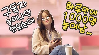 하루만에 구독자 4천명 오르는 비밀 공개