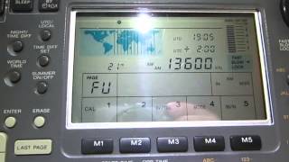 13600 Khz Spaceshuttle Radio on Sony ICF-SW55