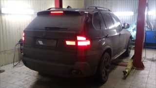 Глушитель BMW X5 e70  4.8 тюнинг. Установка X-pipe. Настройка звука. Москва.