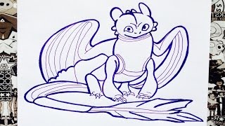 Como dibujar chimuelo | how to draw chimuelo | como desenhar o chimuelo