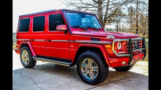 2015 MERCEDES G550 G WAGON MARS RED DESIGNO BROWN NAPPA DVD 12K MILES USED FOR SALE SUNSETMOTRS.COM