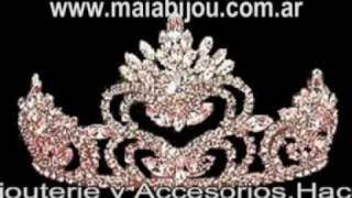 Coronas Coronitas en Strass 15 años, novias, Princesas, Tiaras, Diademas www.maiabijou.com.ar