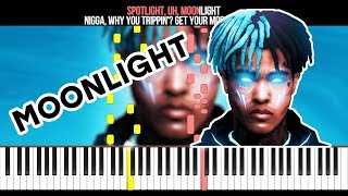 XXXTENTACION - Moonlight - На Пианино - Караоке - Ноты