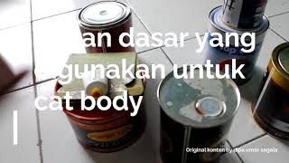Persiapan Bahan dan Peralatan Yang diperlukan sebelum memulai cat body sepeda motor/mobil#VLOG 35