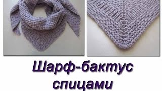 Вяжем теплый шарф-бактус спицами