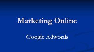 Marketing Online Google Adwords