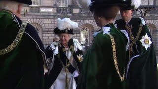 Queen Elizabeth, Prince William & Princess Anne Attend Order Of The Thistle - Holyrood Week 2018