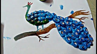 Peacock Handicraft by Medicinal Tablet Wrappers| Tablet wrappers ideas| Peacock art