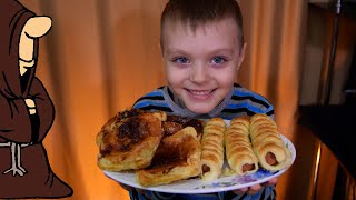 Быстрый Перекус чееек... Сосиски в тесте и открытые сладкие пирожки с Техникой RAWMID