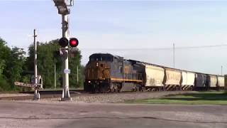 Solo CSX C40-8W leads CN Grain Train