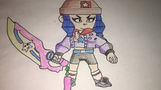 Как нарисовать ГЕРОИНЯ БИБИ ИЗ БРАВЛ СТАРС! HOW TO DRAW HEROINE BIBI!