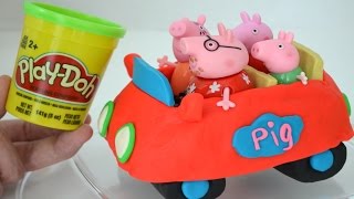 Massinha de Modelar Play-doh Fazendo Carro da Familia Peppa Pig e George!!! Em Portugues