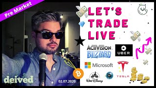 NFP + Stocks Pre Market: Tesla, Apple, Nvidia, ATVI, Uber & MSFT