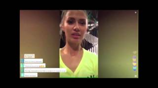 Виктория Боня в перископе (periscope) Занимаются гимнастикой с Глебом Гальпериным и дочерью
