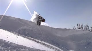 28, 1, 2 mars deep powder snowmobile hors-piste side hill