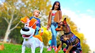 ВЛОГ! Макс и Принц Играем на Детской площадке