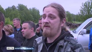 В Грязовецком районе из-за дождя река вышла из берегов