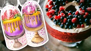 ? Вкусный Тортик ? Сладкий Дизайн Ногтей Гель-лаком для Яркого Маникюра / Пошаговый Мастер-Класс