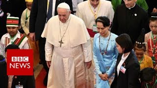 Pope's Myanmar speech avoids reference to Rohingya - BBC News
