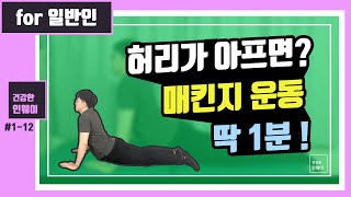 매킨지 운동 해보세요. 1분안에 허리통증이 사라집니다.