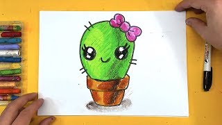 Как нарисовать КАКТУС / урок рисования для детей