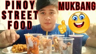 Filipino Street Food Mukbang|kwek kwek, Tempura, kikiam,fishball etc.