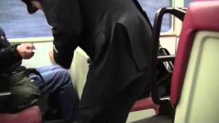 2012.4.1 東北本線福島～黒磯2148M 矢吹付近で車内検札 赤い青春18きっぷ提示