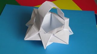КОРЗИНКА. Оригами Своими Руками из Бумаги для Детей и Начинающих. Видео