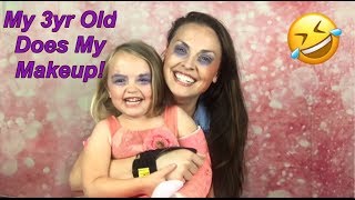 My 3 Year Old Does My Makeup!!