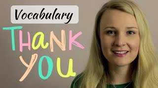 25 English Words And Vocabulary to say Thank You in English